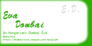 eva dombai business card